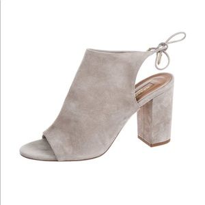 Aquazzura Suede Peep-toe Heels